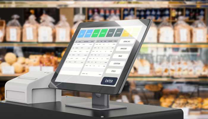 Pos Software placed on the top of the table for Bakery Management